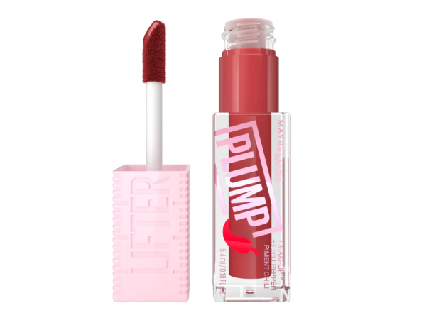 Maybelline Lifter Gloss | Plumping Lip Gloss with Hyaluronic Acid & Chilli Pepper - Pink Sting-8