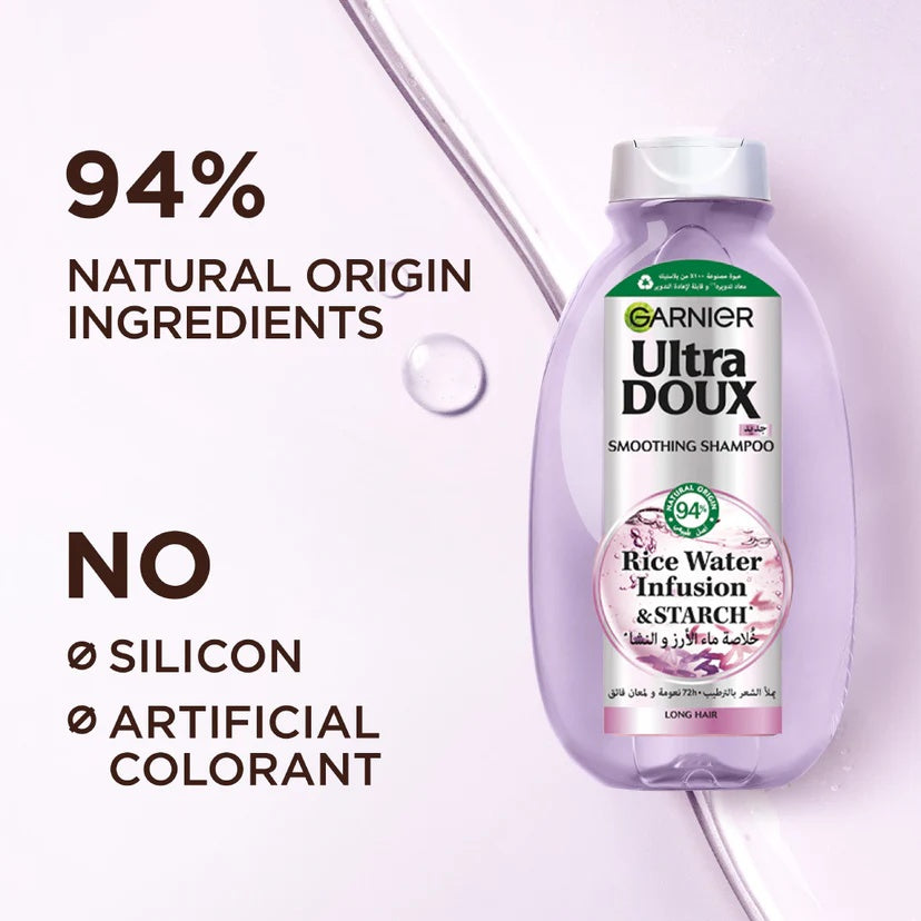 Garnier Ultra Doux Rice Water Infusion & Starch Shampoo for Long Hair-3
