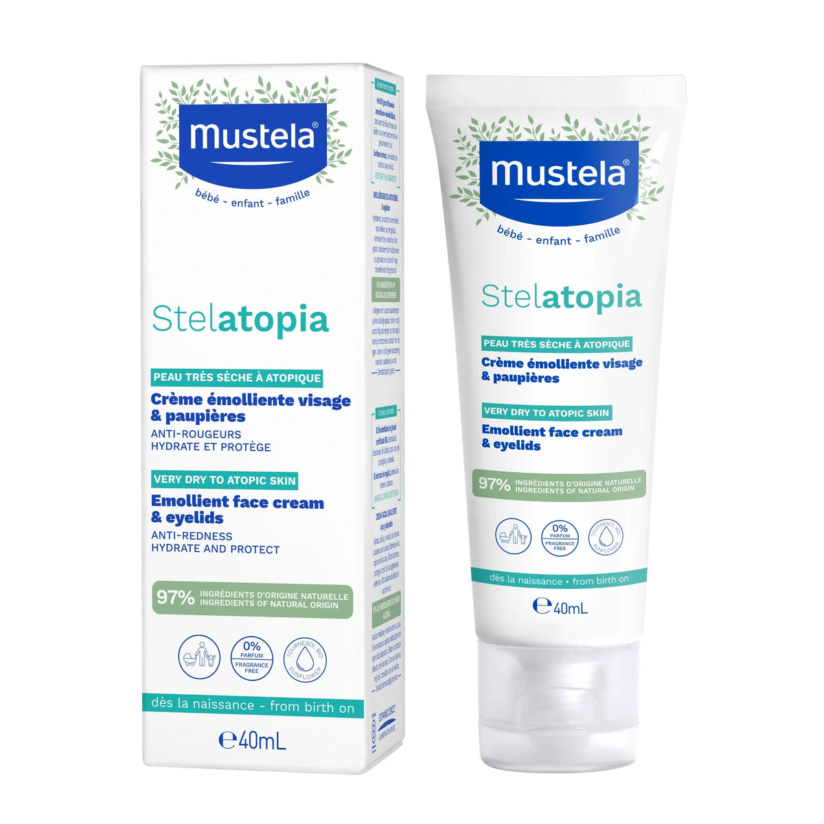Mustela Stelatopia Emollient Cream 40ml for Very Dry Atopic Skin