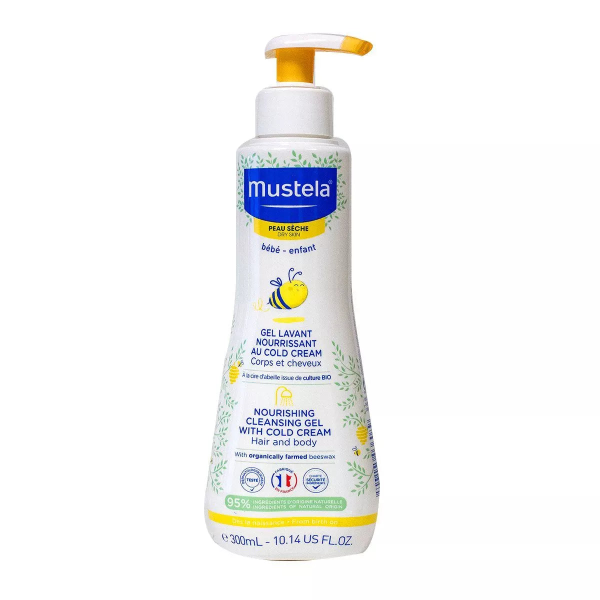 Mustela Gel Lavant au Cold Cream 300ml for Babies and Children | Nourishing Cleansing Gel