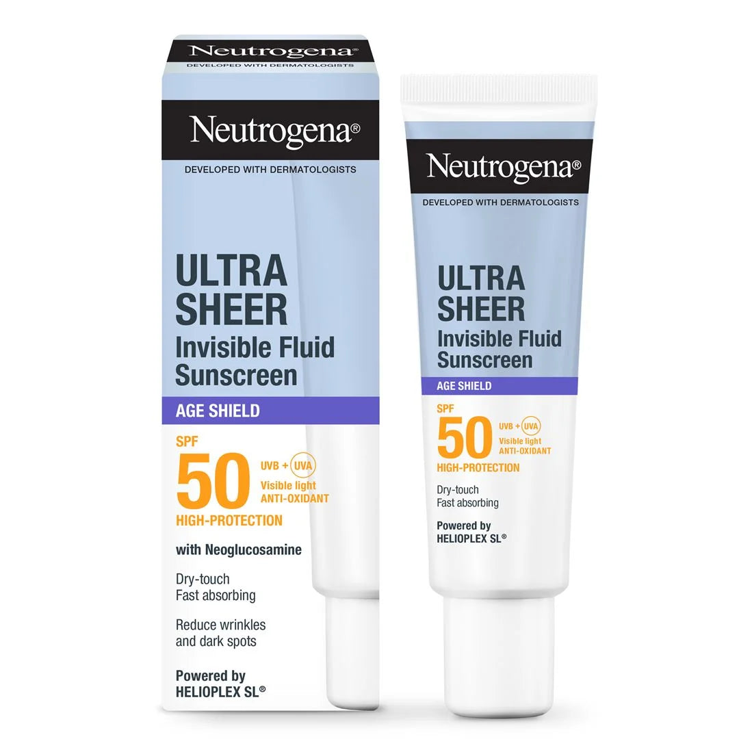 Neutrogena Ultra Sheer Age Shield Invisible Fluid Sunscreen SPF50 50ml