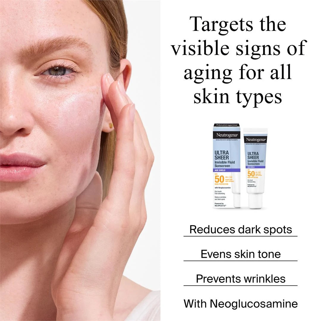Neutrogena Ultra Sheer Age Shield Invisible Fluid Sunscreen SPF50 50ml