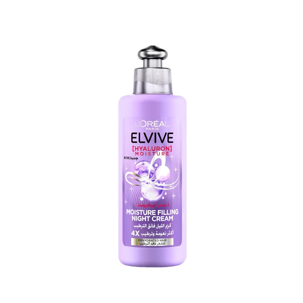 L'Oreal Paris Elvive Hyaluron Moisture Moisture Filling Night Cream for Dehydrated Hair 200ml