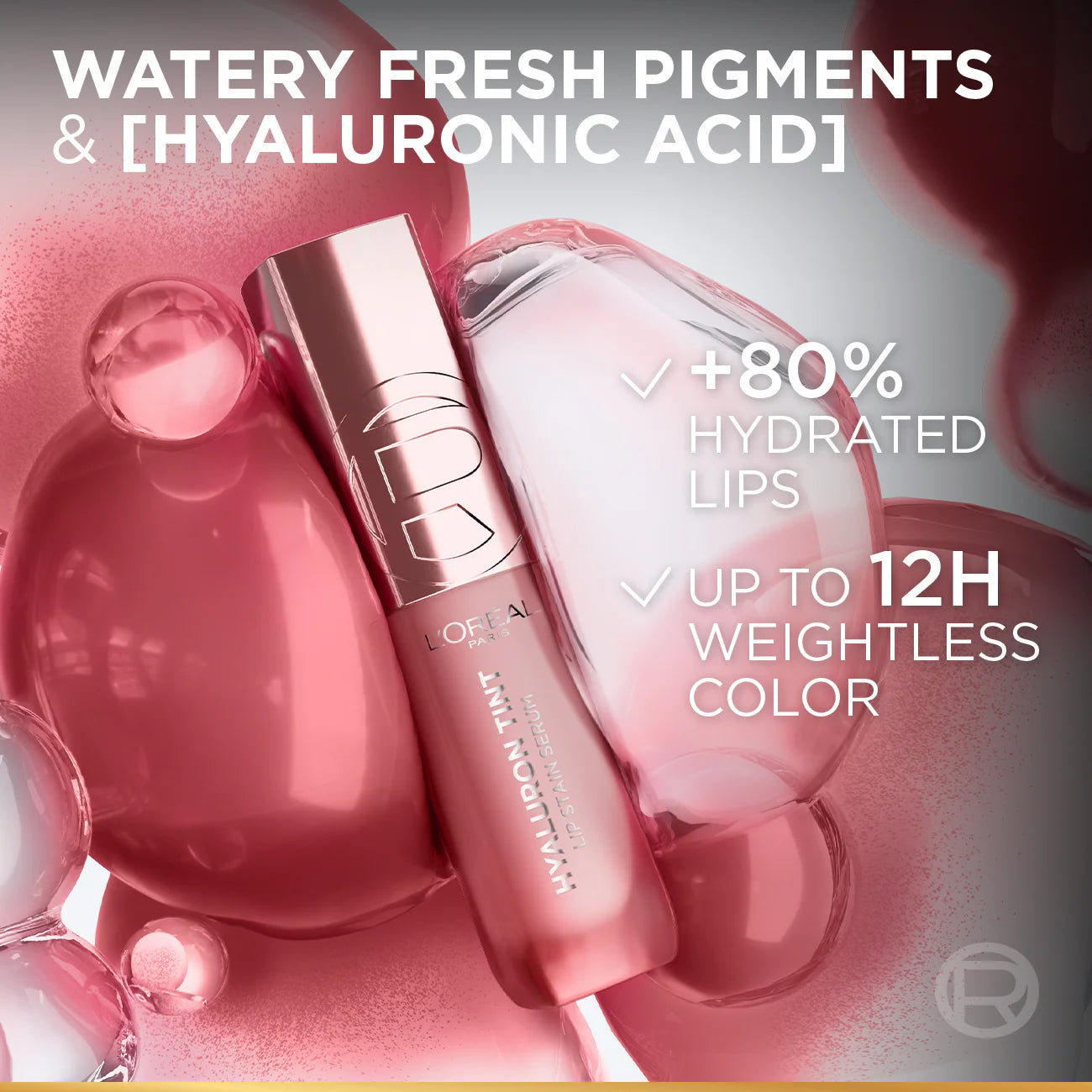 L'Oreal Paris Hyaluron Tint Lip Stain Serum Hydrating Glossy Lip Tint-5ml
