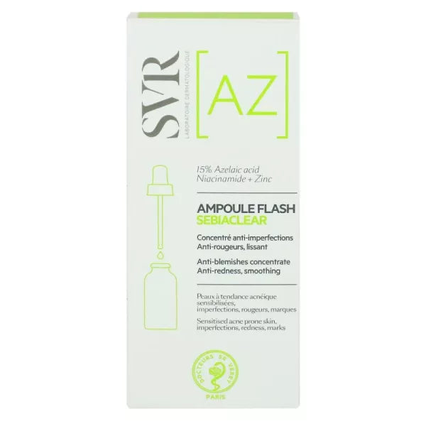 SVR Sebiaclear Ampoule Flash AZ 30ml | Anti-Blemish and Anti-Redness Serum