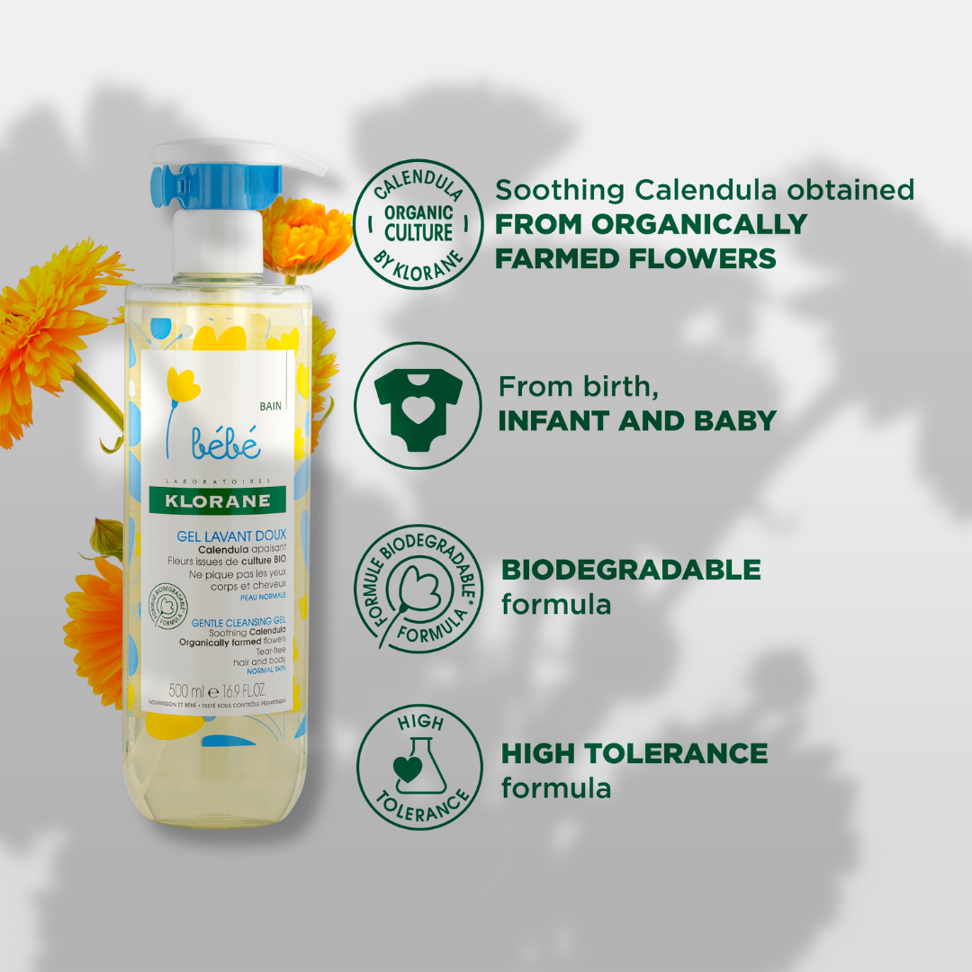 Klorane Baby Gentle Foaming Gel 500ml Buy 1 Get 1 Free