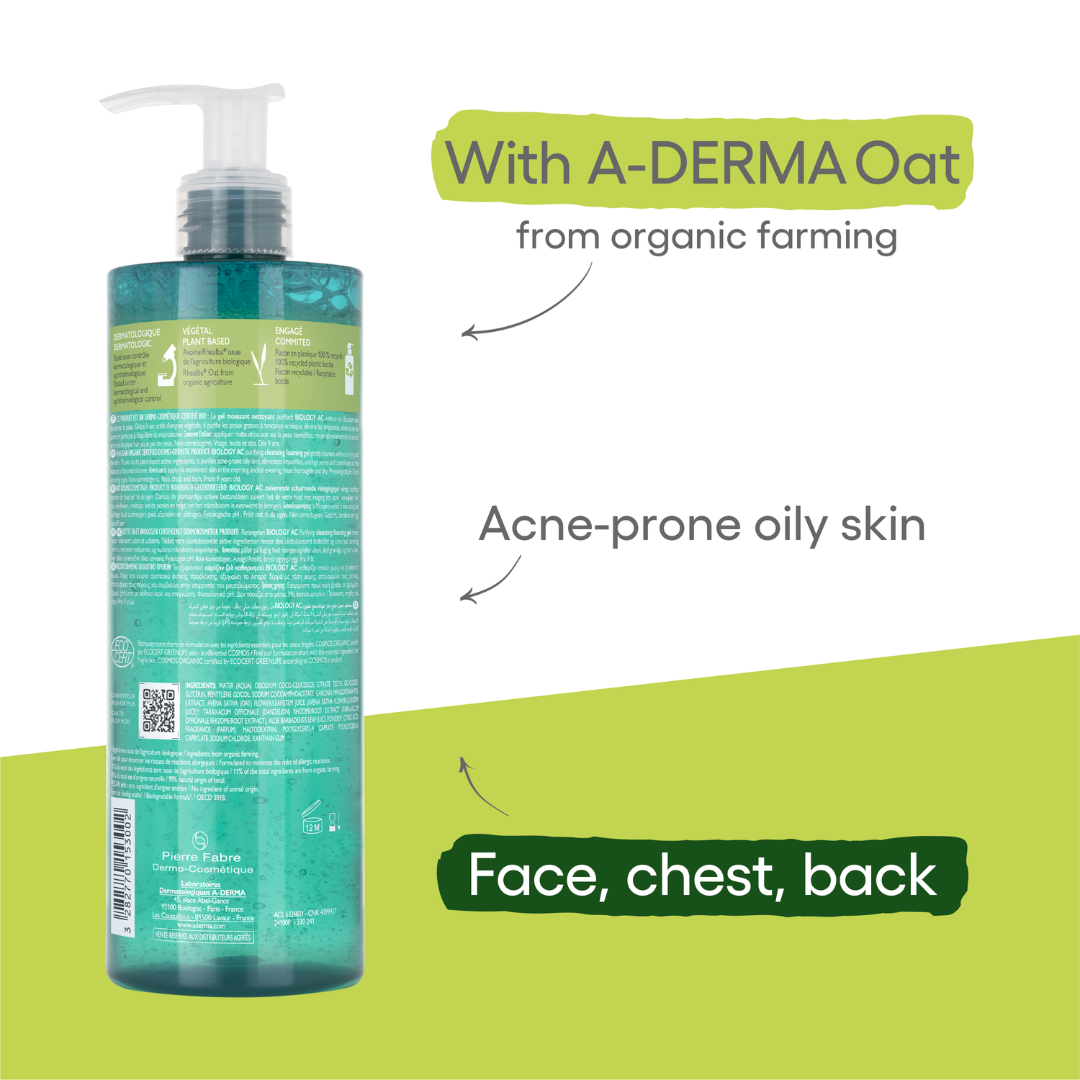 Aderma Biology AC Purifying Foaming Cleansing Gel – 200ml & 400ml