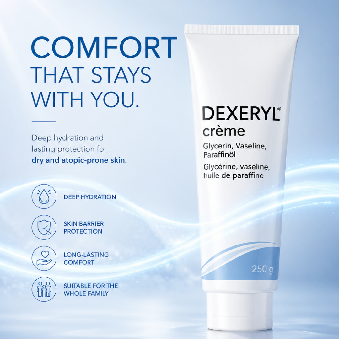 Dexeryl emollient cream for dry to atopic skin, 250g, Buy 1 get 50% off on 2nd Dexeryl emollient cream