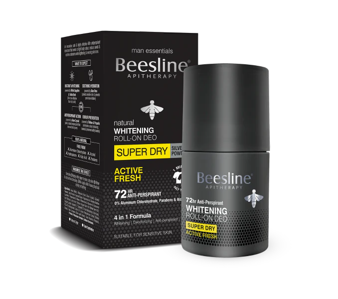 Beesline Whitening Roll On Deo Super Dry Silver Power Active Fresh-1