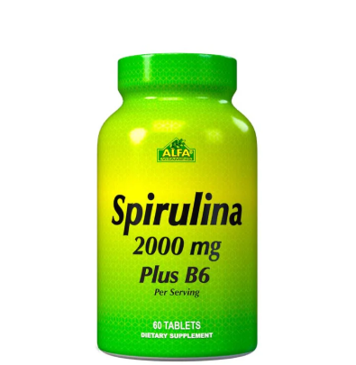 Alfa Spirulina 2000 mg with Vitamin B6 – 100 Tablets for Energy, Immunity & Wellness-1