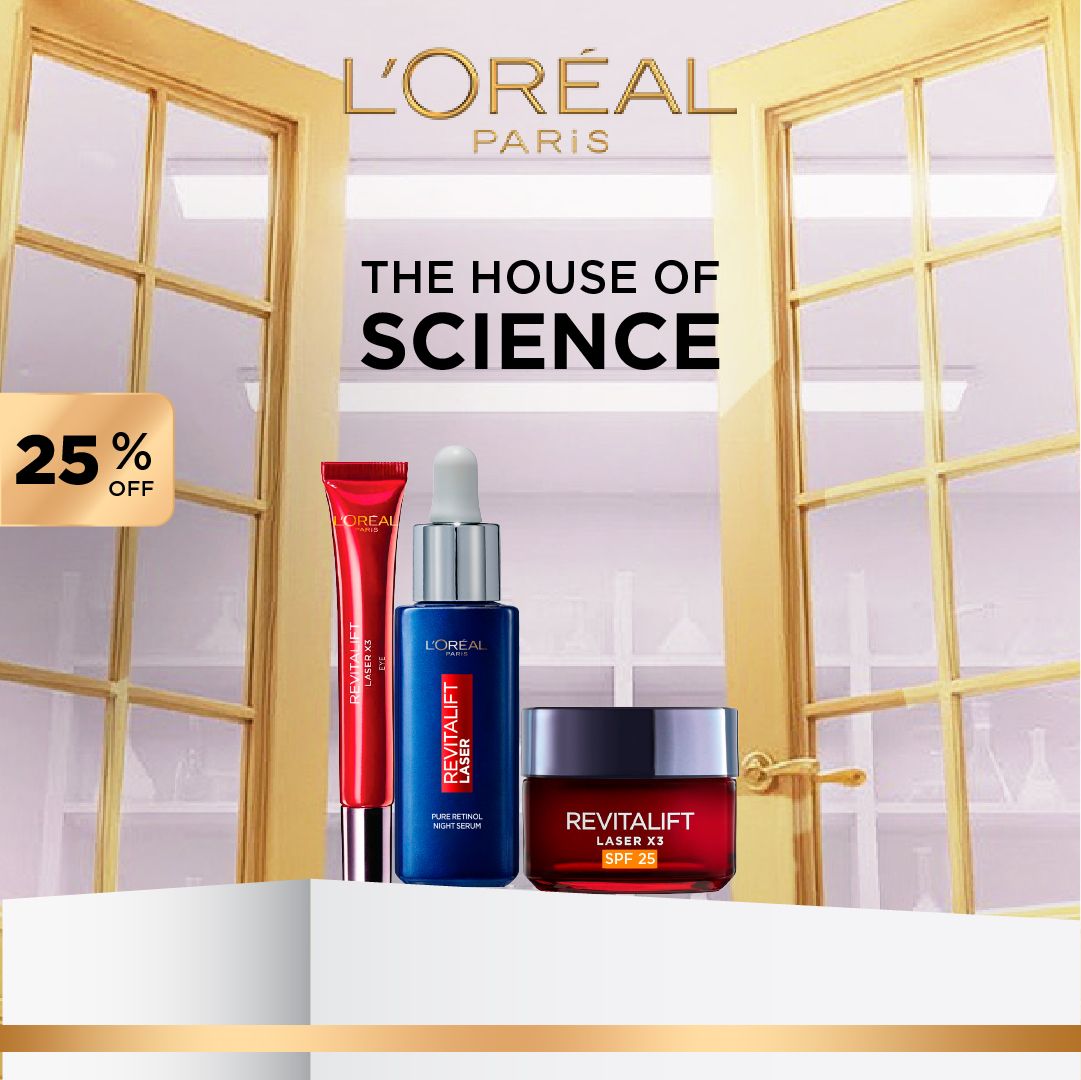 L’Oreal Paris Revitalift Laser X3 Anti-Aging Skincare Set – Serum, Cream & Eye Cream 25% OFF-2