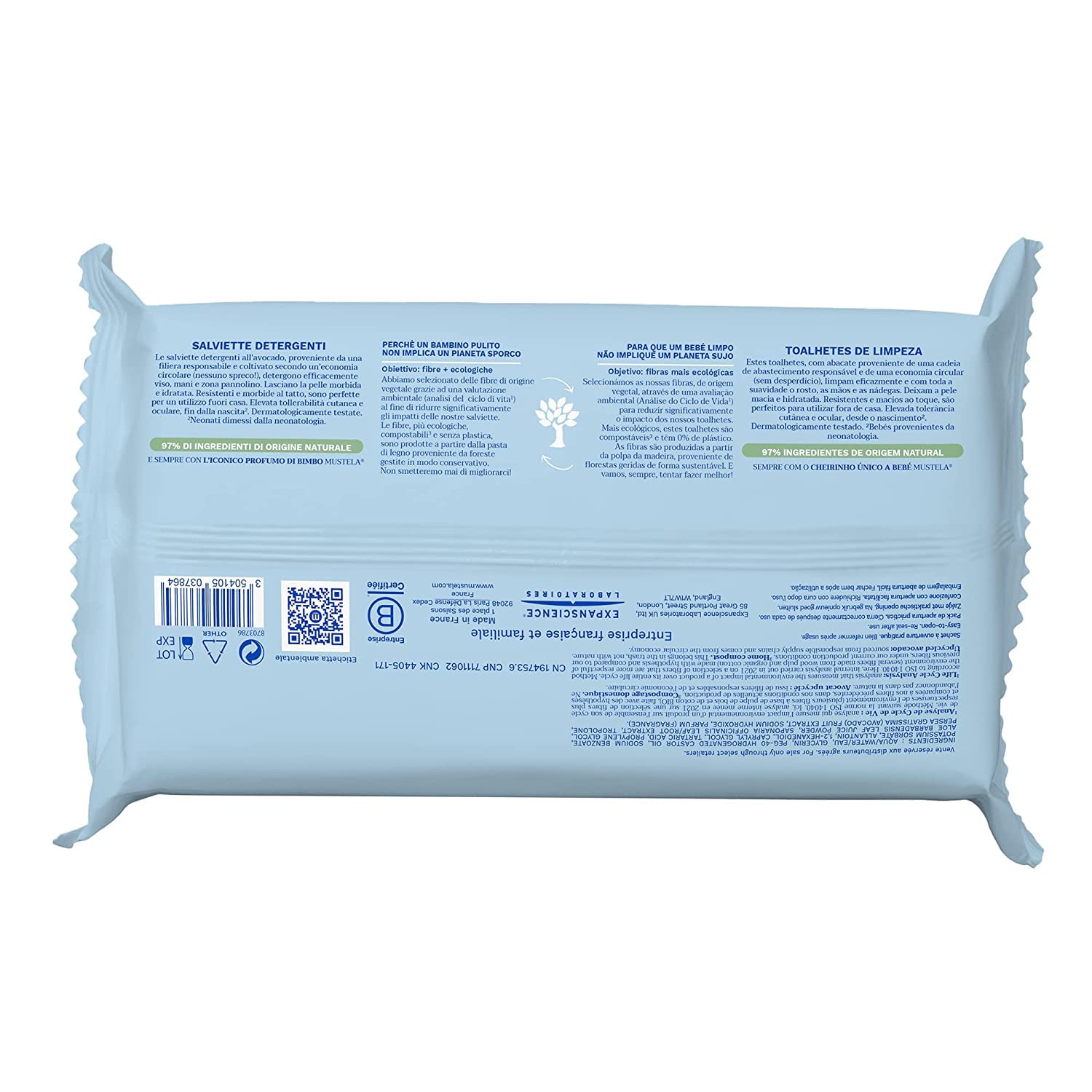 Mustela Cleansing Wipes 60 Wet Wipes-3