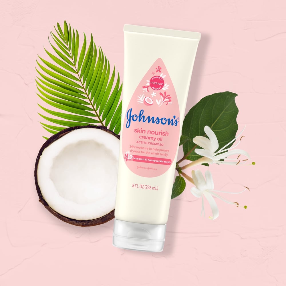 Johnson's Baby Skin Nourish Creamy Oil, Coconut & Honeysuckle Scents-2