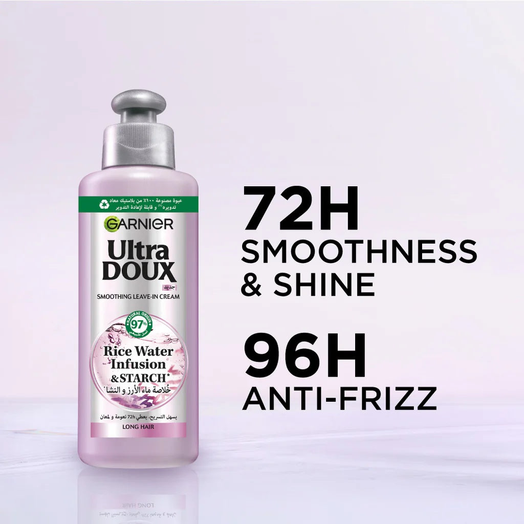 Garnier Ultra Doux Rice Water Infusion & Starch Leave-In Cream for Long Hair – 200ml-3