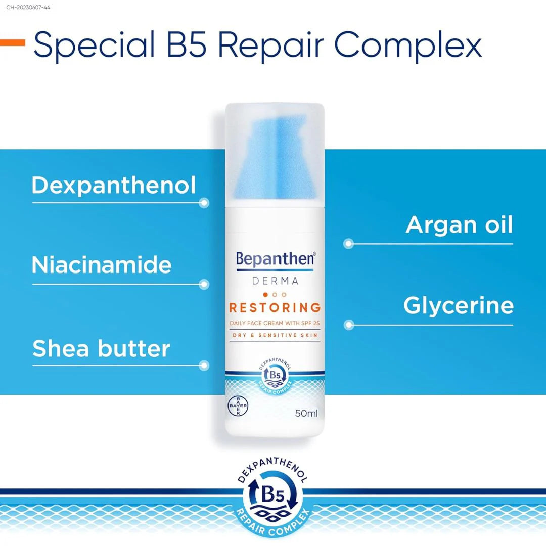 Bepanthen Derma Restoring Daily Face Cream SPF 25 50ml