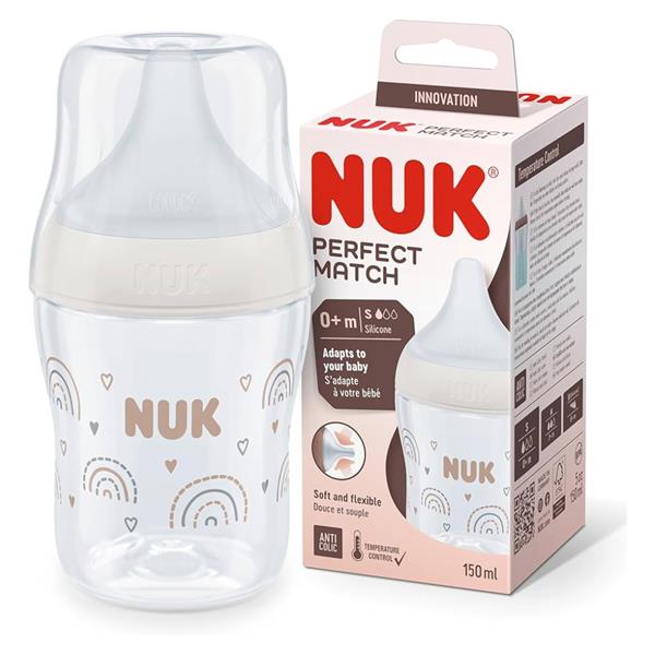 NUK Perfect Match Anti-Colic Silicone Baby Bottle 150ml