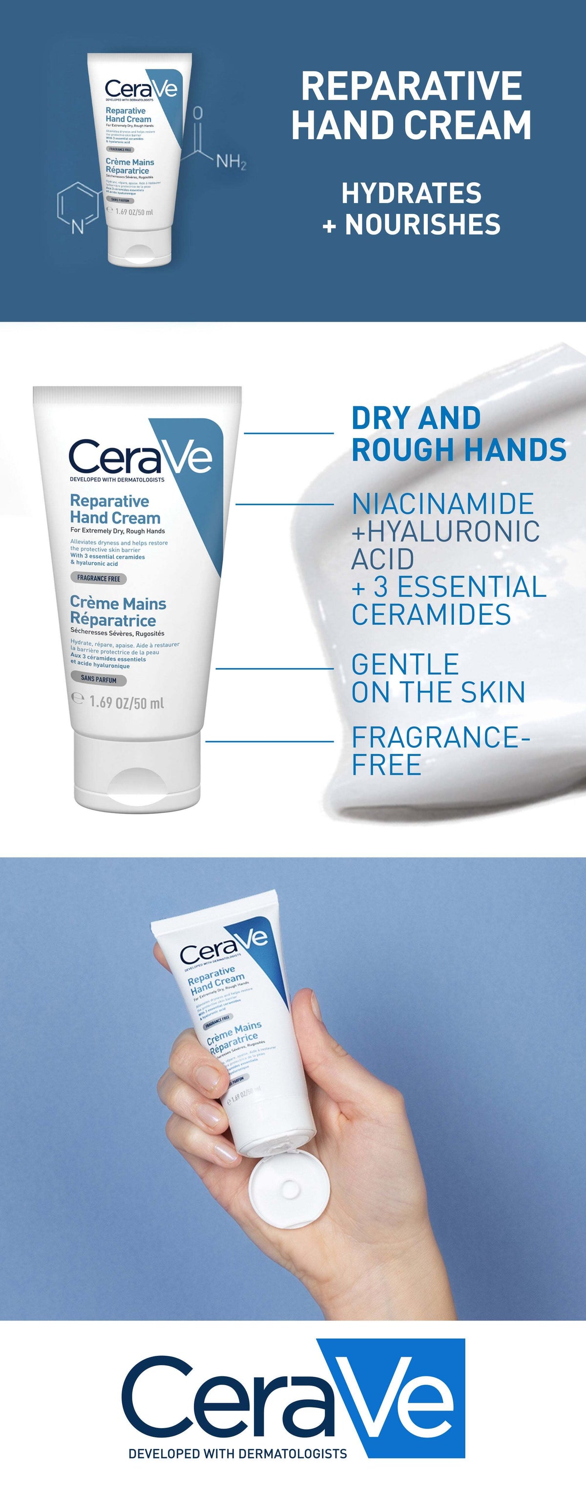 CeraVe reparative hand cream, Crème Hydratante Visage-4