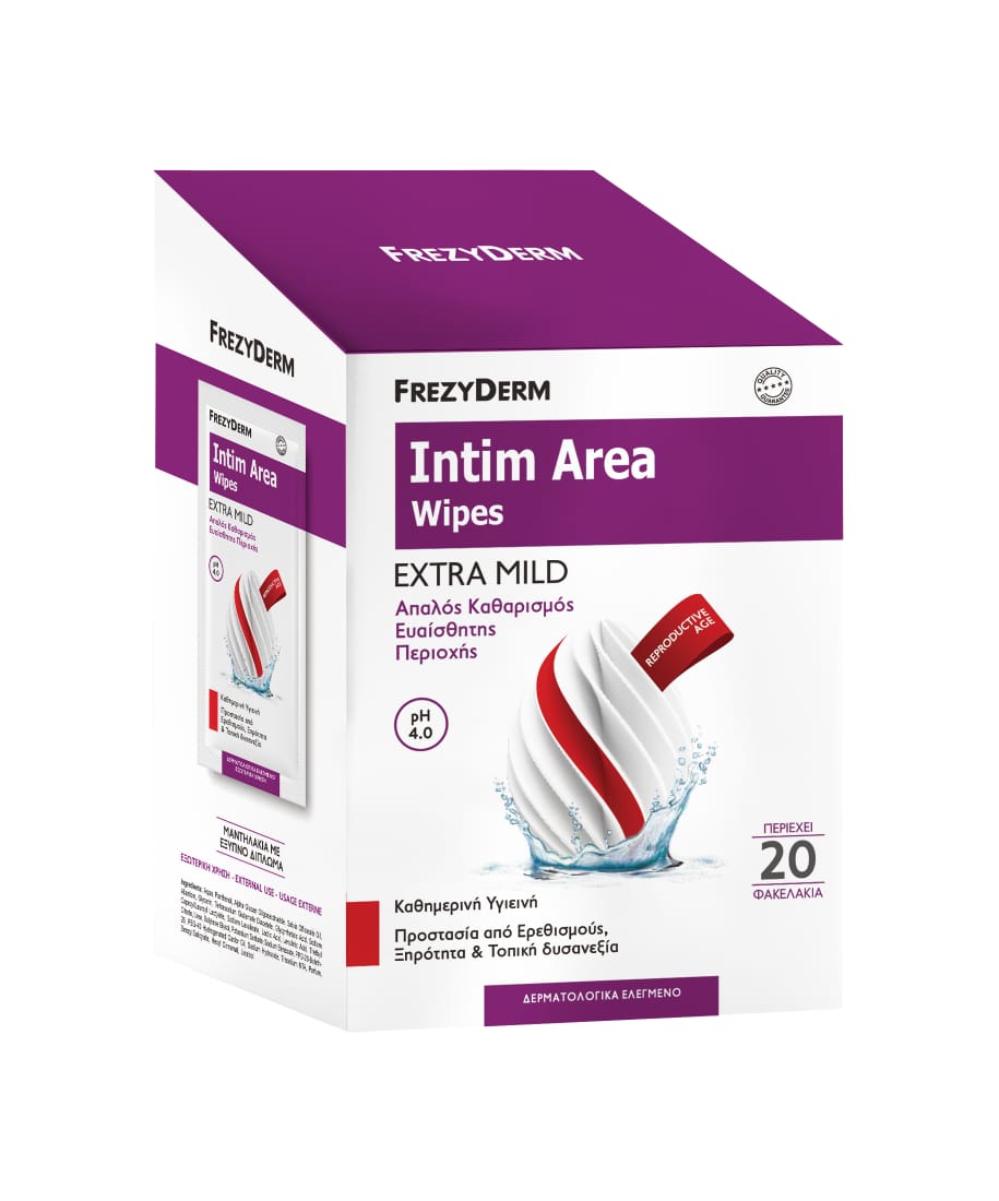 Frezyderm Intim Area Wipes pH 4 – 20 Wipes for Gentle Intimate Hygiene-1