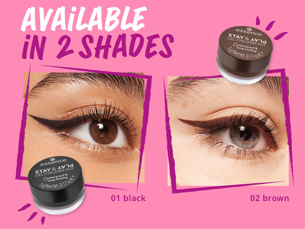 Essence Stay & Play Gel Eyeliner Pot 02 Brown – Waterproof, Long-Lasting Precision-5