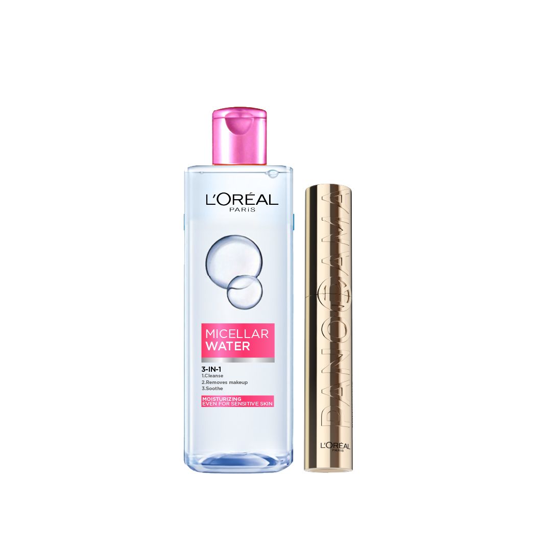 L’Oreal Paris Micellar Water Moisturizing + Panorama Mascara Beauty Wrap – 20% Off-1