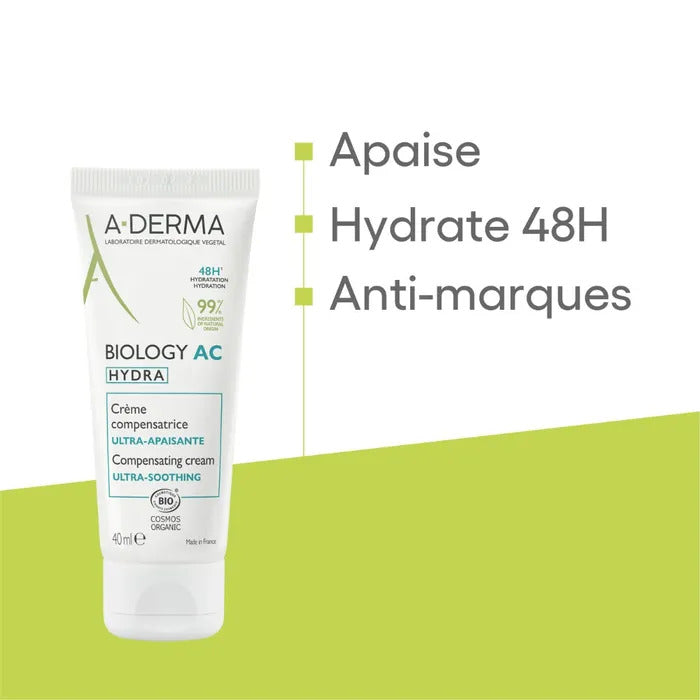 Aderma Biology AC Hydra Ultra-Soothing Compensating Cream 40ml – Hydrating Care for Acne-Prone Skin-3