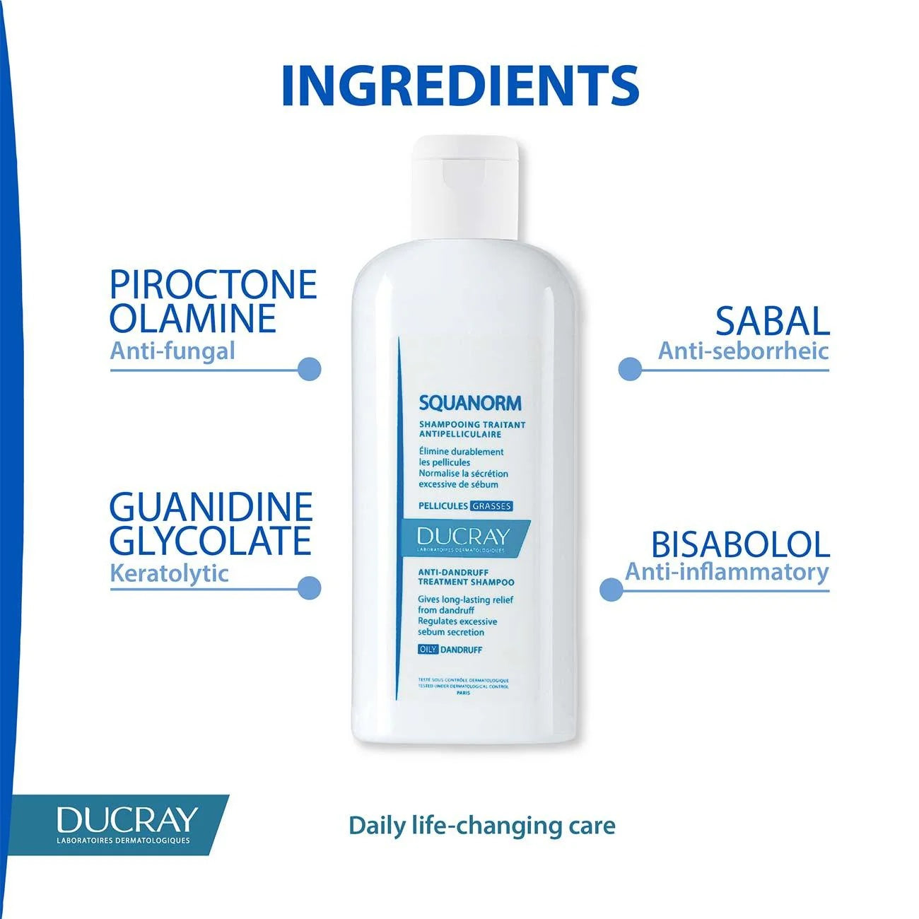 Ducray Squanorm Anti-Dandruff Shampoo for Dry Dandruff with Zinc Pyrithione 200ml-3
