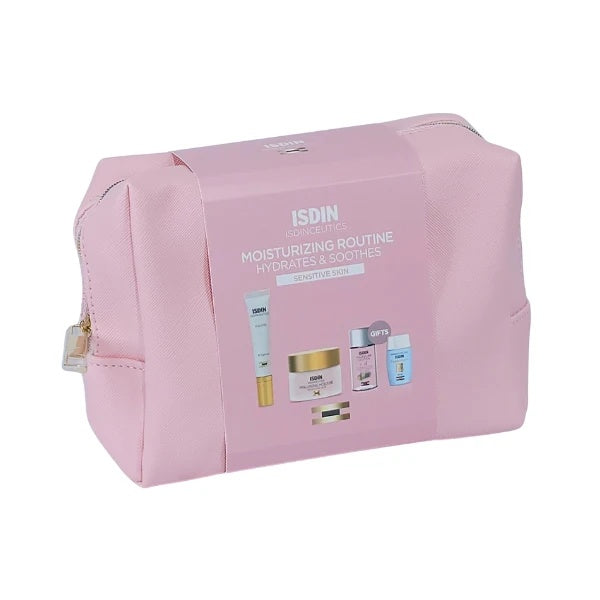 ISDIN Pink Routine Set Hyaluronic Moisture Sensitive Skin + K-Ox Eyes + FREE Minis And Pouch-1