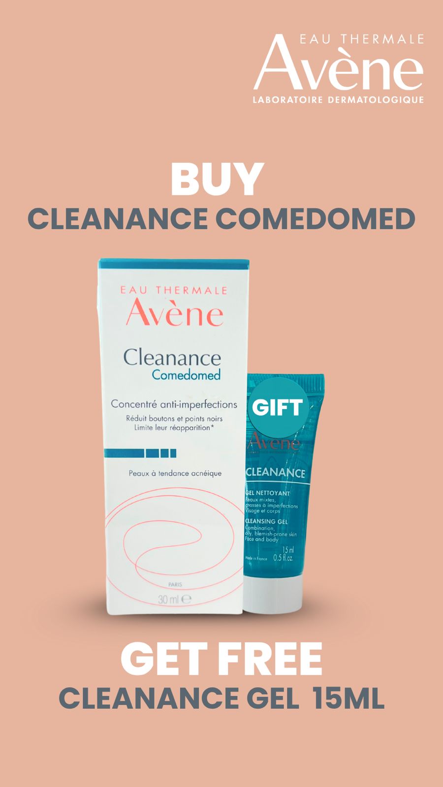 Avene Cleanance Comedomed Anti-Blemish Serum + Free Cleansing Gel 15ml-2