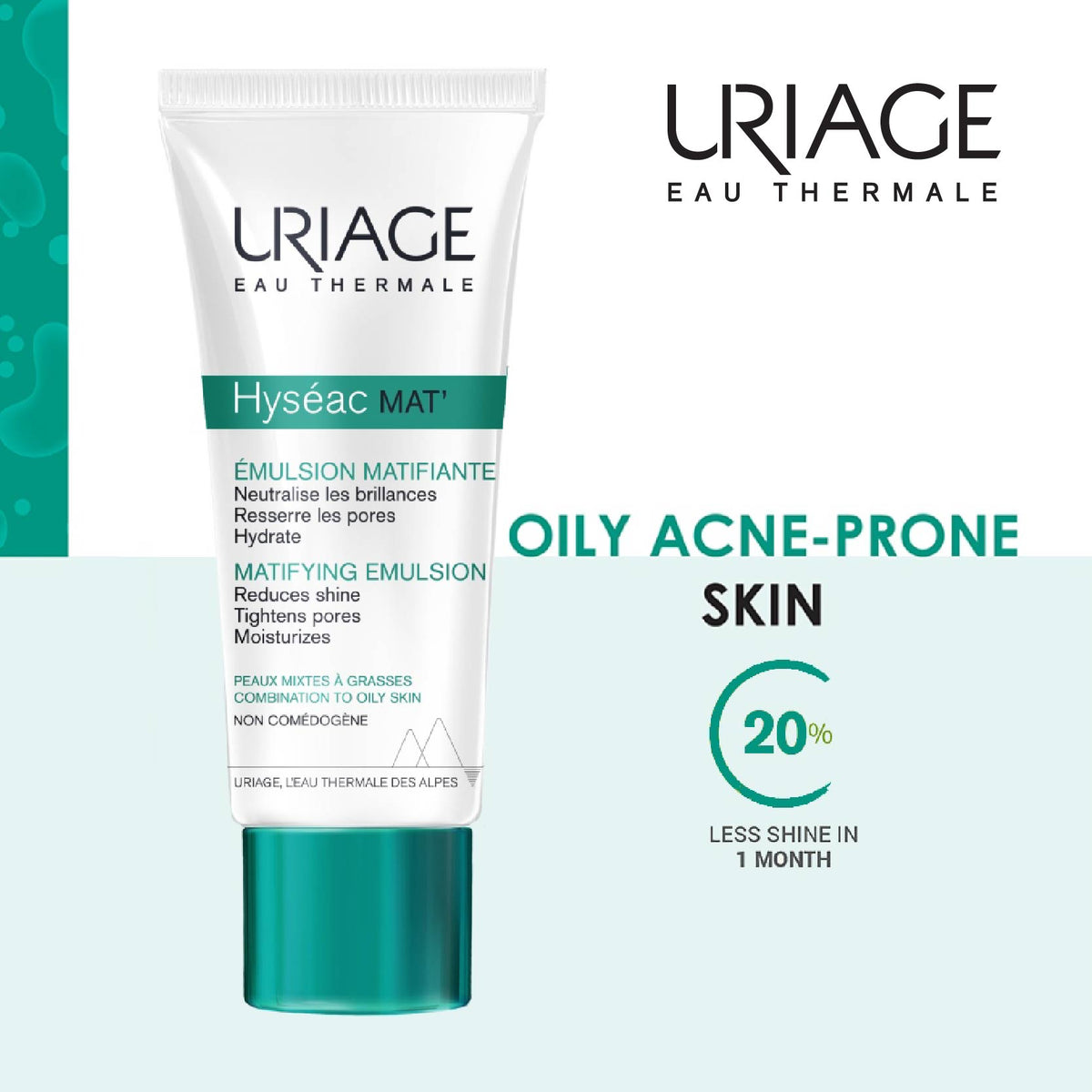 Uriage Hyséac Emulsion Matifiante 40ML - Mattifying Emulsion for Oily and Combination Skin-3