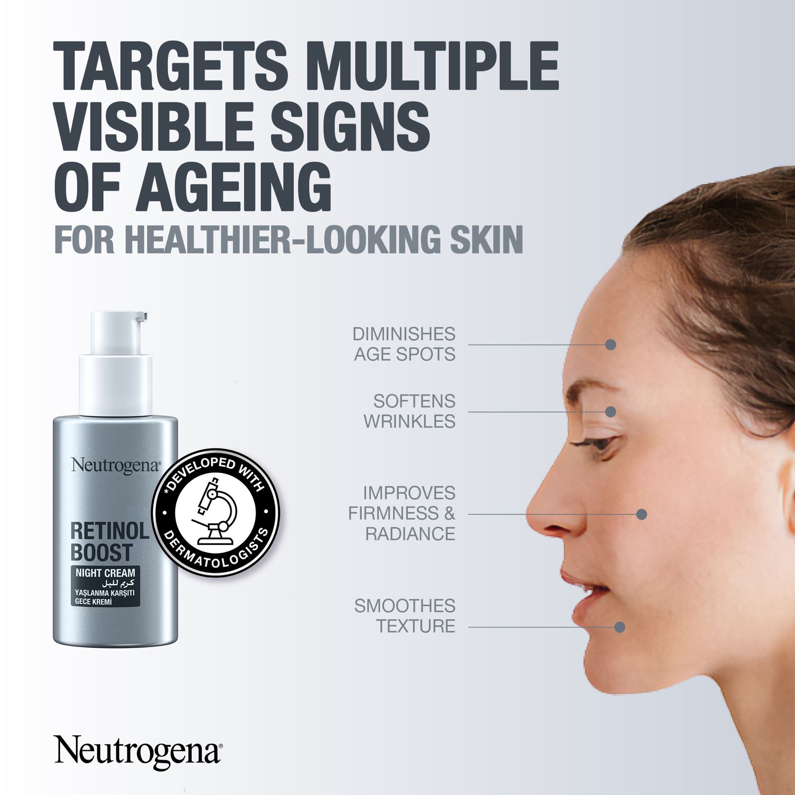 Neutrogena Retinol Boost Night Cream 50ml Anti Age Retinol Moisturizer-3