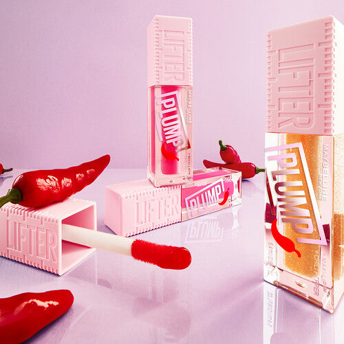 Maybelline Lifter Gloss | Plumping Lip Gloss with Hyaluronic Acid & Chilli Pepper - Pink Sting-2