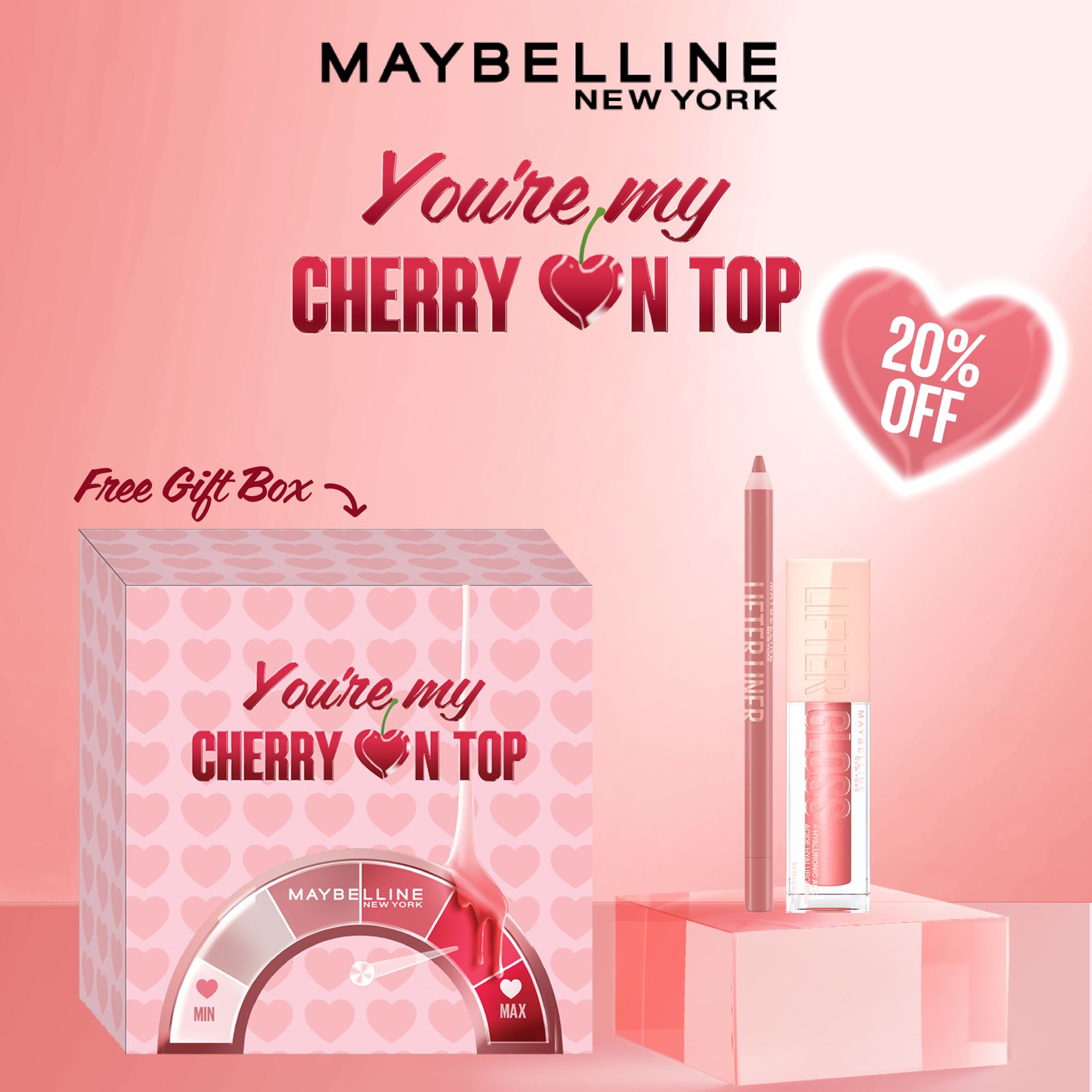 Maybelline New York You’re My Cherry On Top Lip Liner and Lifter Gloss Set 20% Off-2