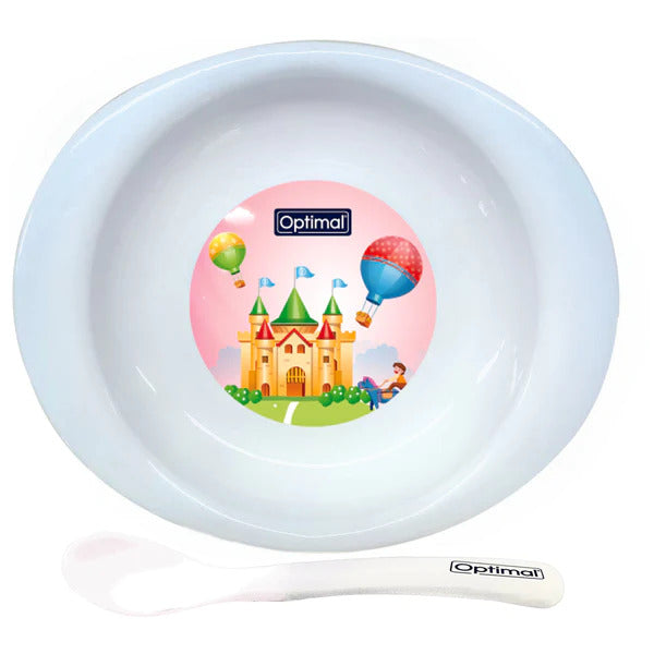 OPTIMAL SOLID BODY FEEDING PLATE WITH SOFT TIP SPOON-2