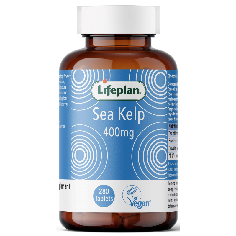 Lifeplan Sea Kelp 400mg 280 Tablets – Natural Iodine Source Vegan Supplement-1