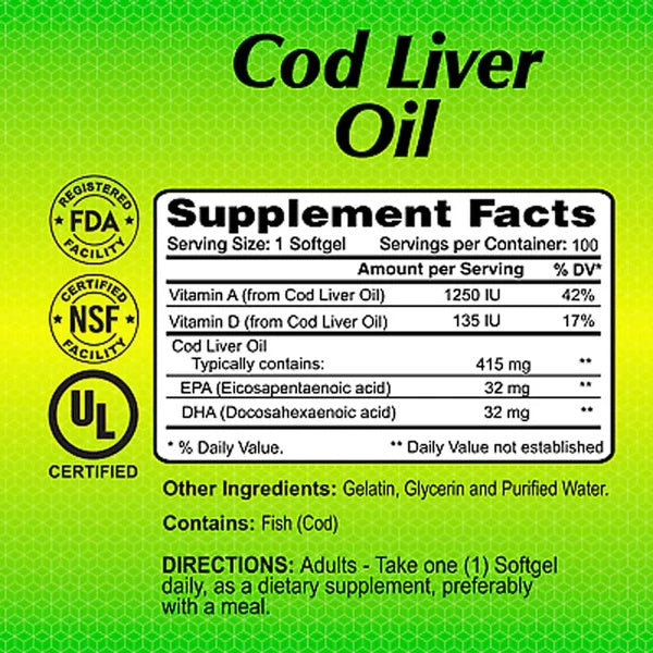 Alfa Cod Liver Oil 100 Softgels – Supports Heart, Joints & Immunity-3