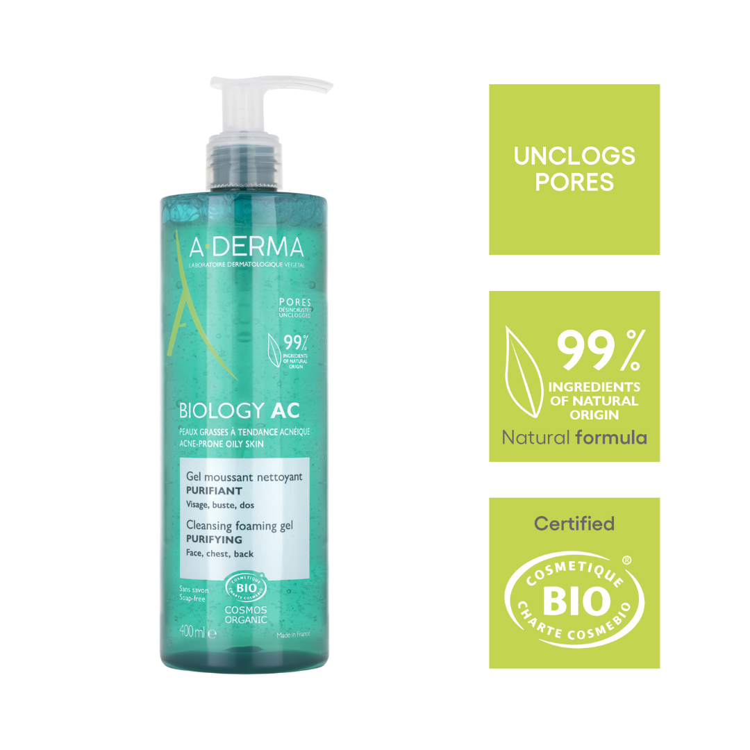 Aderma Biology AC Purifying Foaming Cleansing Gel – 200ml & 400ml