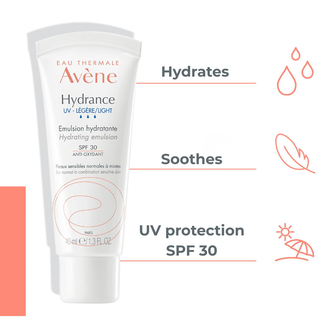 Avene Hydrance UV Light SPF 30 Emulsion and get a FREE 150ml Avène Cleansing Foam.