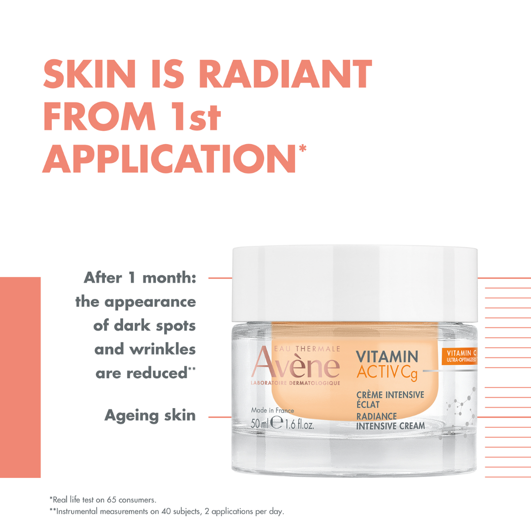 Avene Intensive Radiance Vitamin Activ Cg Cream and get a FREE 150ml Avène Cleansing Foam