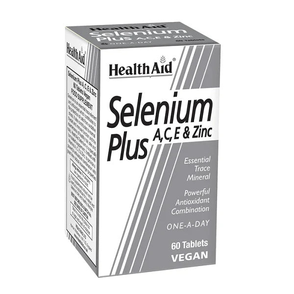 HealthAid Selenium Plus A C E & Zinc 60 Vegan Tablets – Antioxidant & Immune Support-1