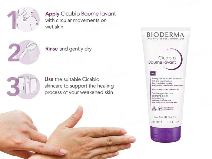 Bioderma Cicabio Cleansing Balm 200ml | Soothing and Restorative Cleanser for Sensitive Skin-4