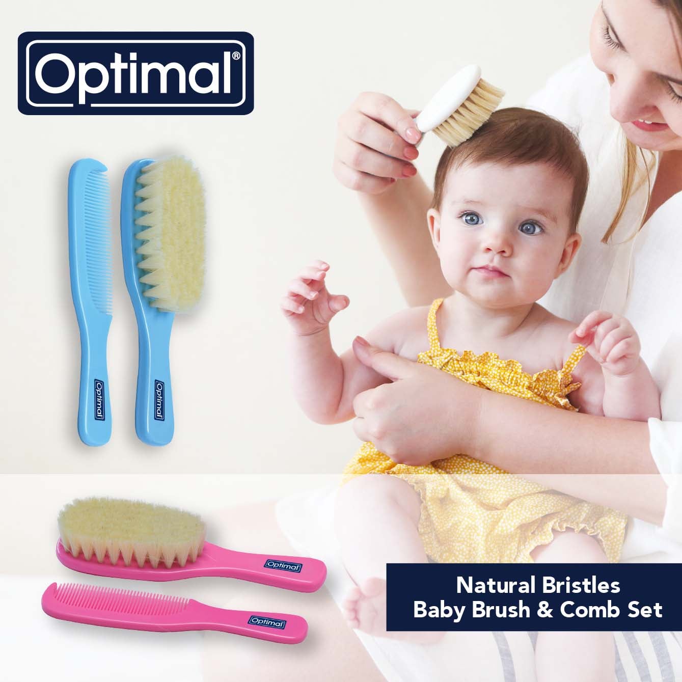 OPTIMAL HAIR BRUSH&COMB SET-4