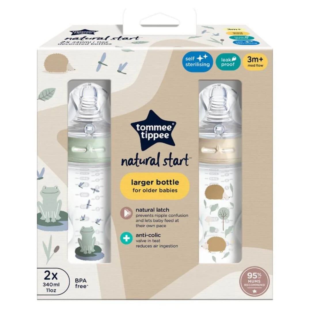 Tommee Tippee Natural Start 2 Pack 340ml Bottle-1