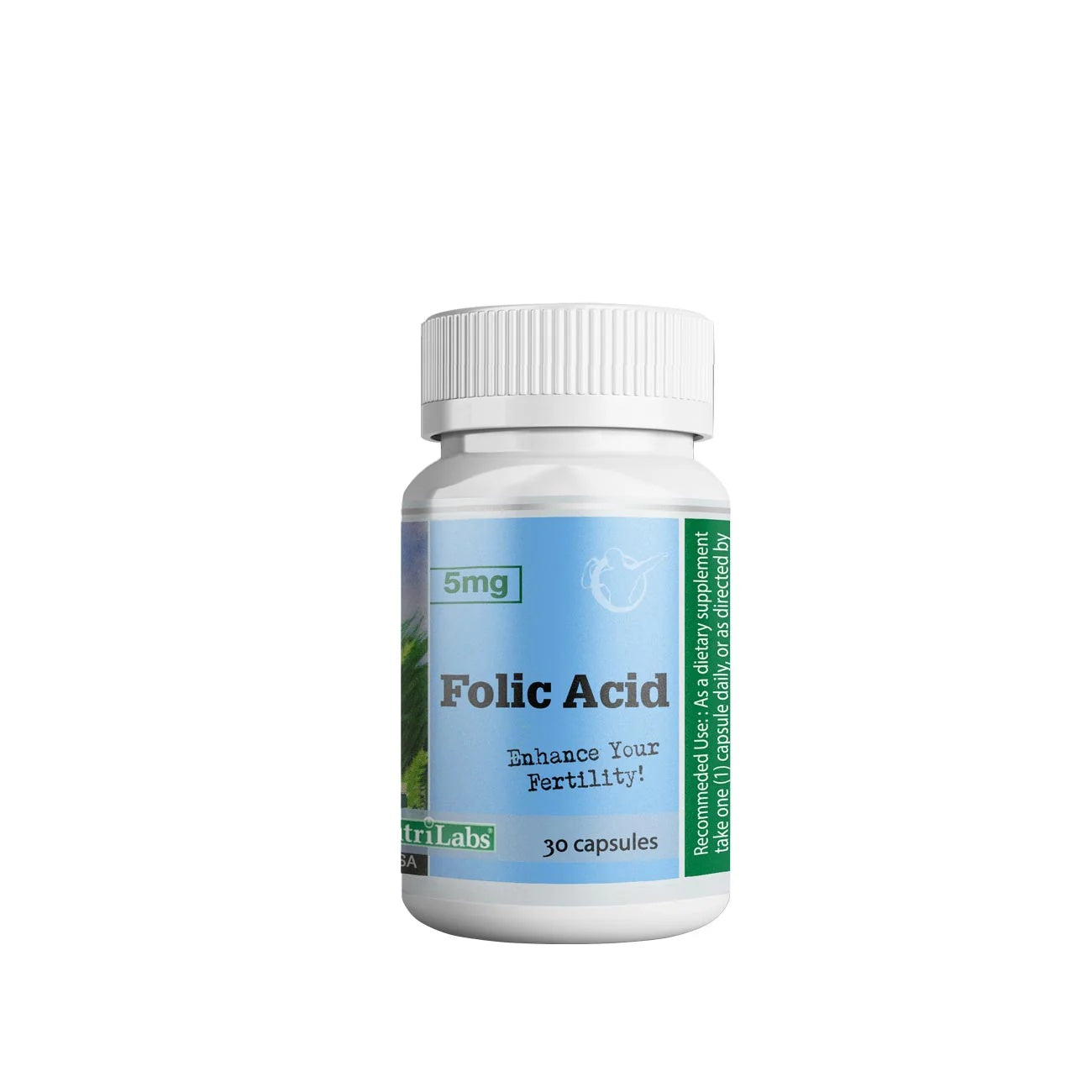 Folic Acid 5mg Supplement – 30 Capsules-1