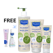 Mustela Bio Organic Gel Lavante Doux 500ml, Organic Hydra Bebe Hydrating Cream - Diaper Changing Cream Get free 100 ml Size Wash and Diaper Cream-1