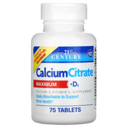 Calcium Citrate Maximum + D3 Bone Health Support 75 Tablets-1