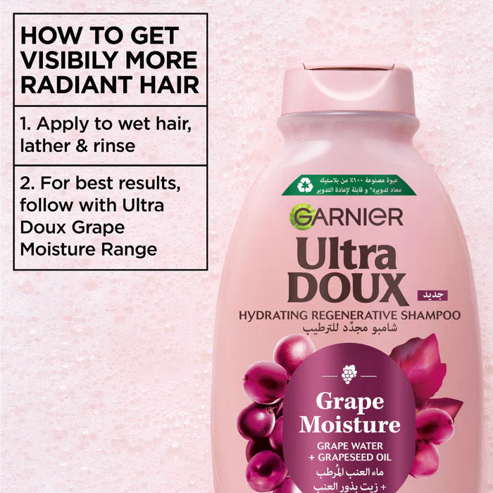 Garnier Ultra Doux Grape Moisture Shampoo Hydrating Shine Boost