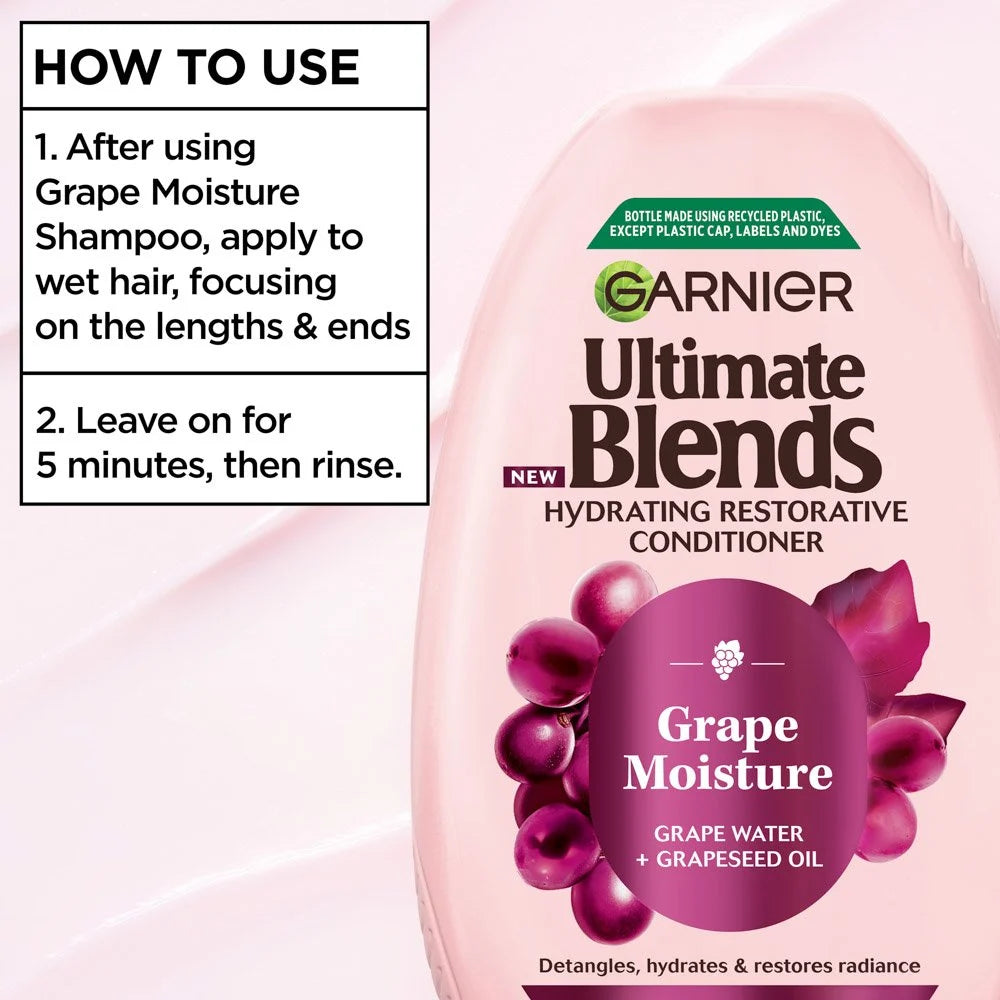 Garnier Ultra Doux Grape Moisture Conditioner 200ml Hydrating Shine Care