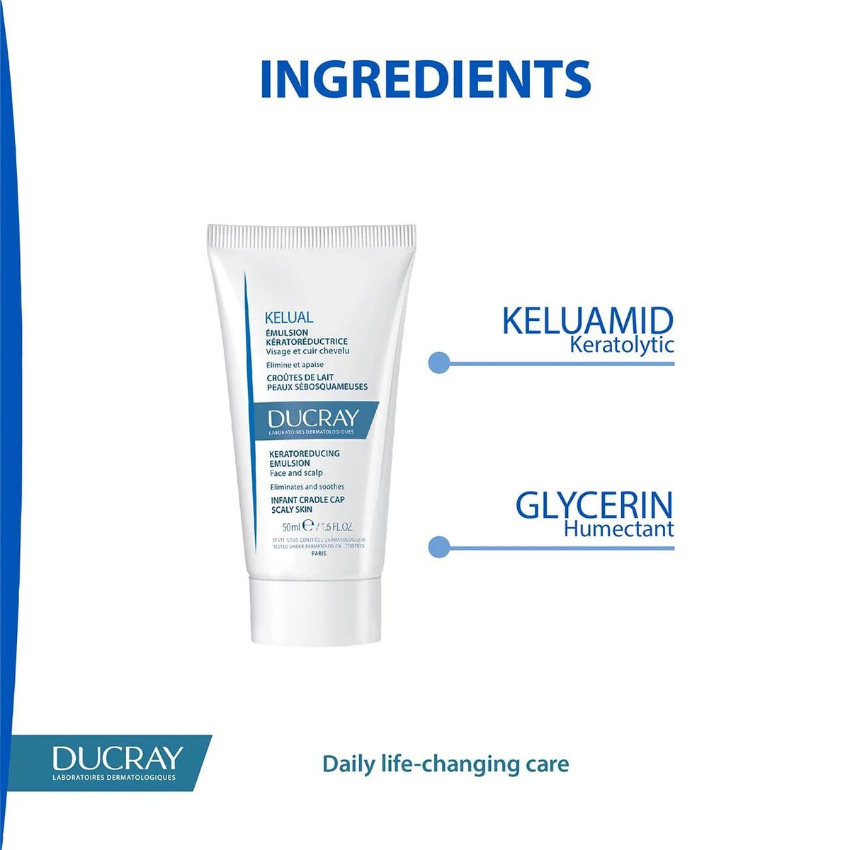 Ducray Kelual Kerato-Reducing Emulsion for Face and Scalp | Treats Seborrheic Dermatitis, Reduces Flaking, and Soothes Irritated Skin-3