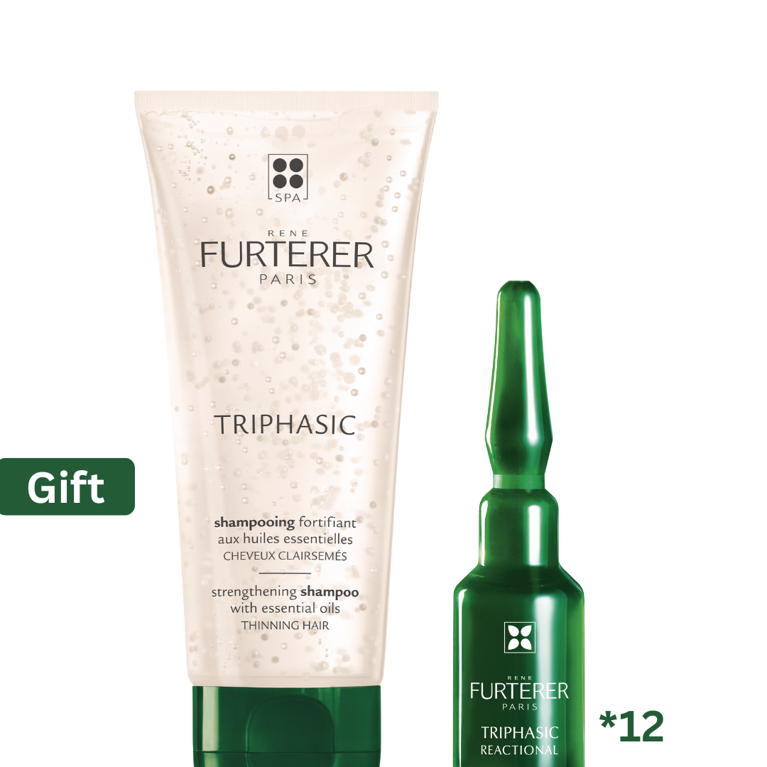 Rene Furterer Triphasic Reactional Ampoules + Free Triphasic Strengthening Shampoo-1