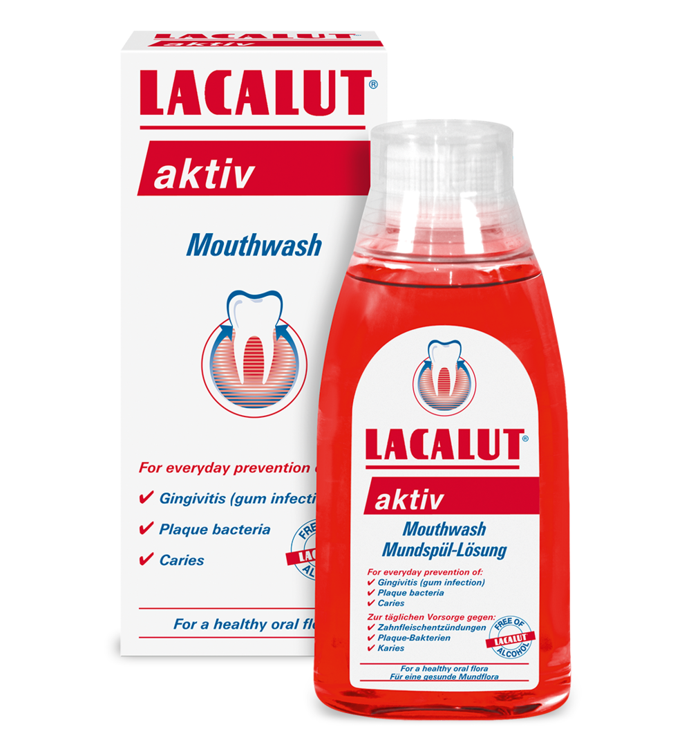 Lacalut Aktiv Mouthwash – 300ml for Healthy Gums and Plaque Control-1